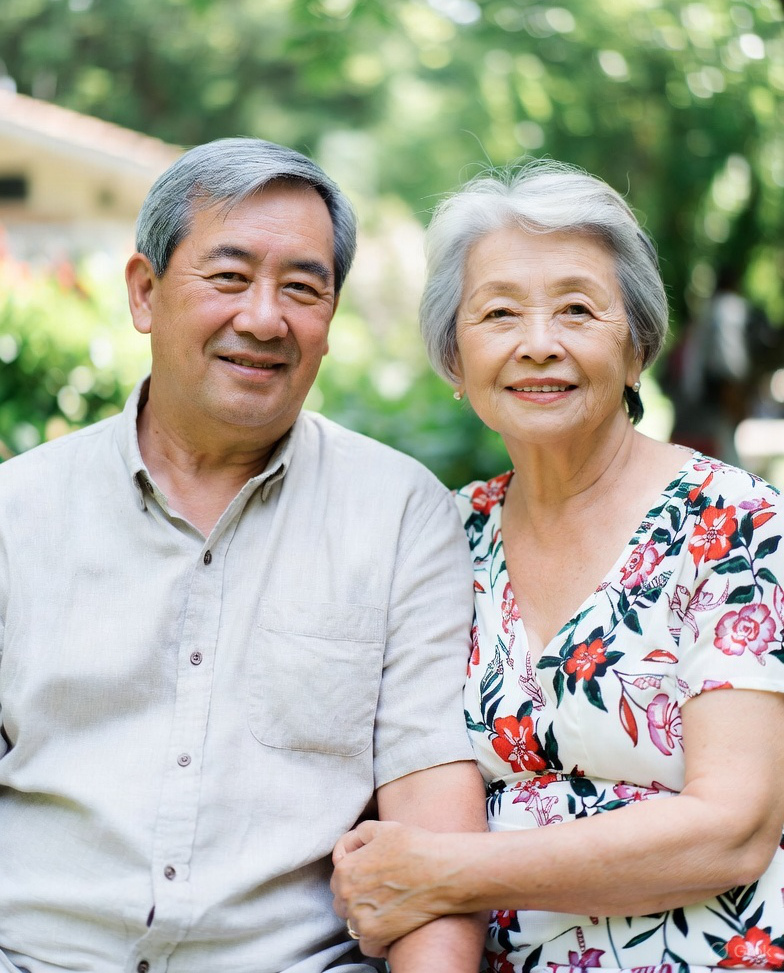 a happy senior couple